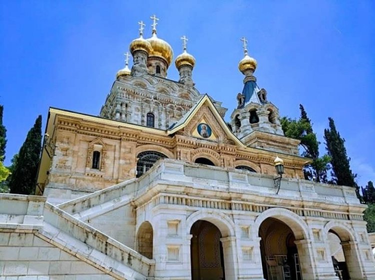 كنيسة مريم المجدلية على سفح جبل الزيتون في القدس