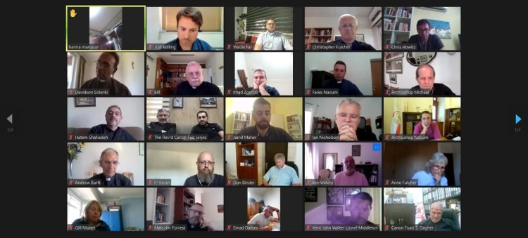 رئيس الأساقفة حسام نعوم يشارك الكهنة بلقاء لرعاة اقليم القدس والشرق الأوسط للكنيسة الأسقفية