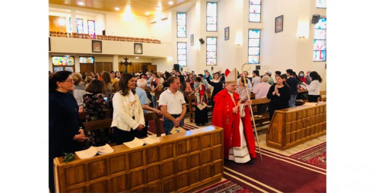 البطريرك ساكو يحتفل بعيد الشعانين في كاتدرائية مار يوسف العراقية