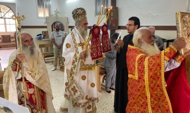 طوباس تحتفل باثنين الروح القدس بقداس الهي ترأسه المطران عطالله حنا