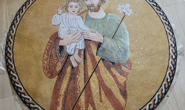 اختتام العمل في  مزار مار يوسف البار في مدخل مدرسة ودير اللاتين في الرينة