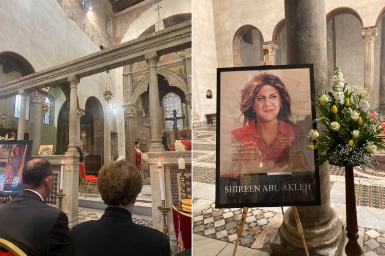 قداس نصف السنة راحة لنفس الشهيدة شيرين أبو عاقلة في روما