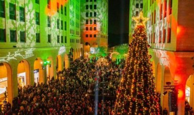 إضاءة شجرة الميلاد في مدينة روابي تعبيرا عن وحدة الشعب الفلسطيني