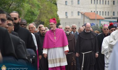 استقبال حافل للبطريرك بيتسابالا في الناصرة عشية الاحتفال بعيد البشارة