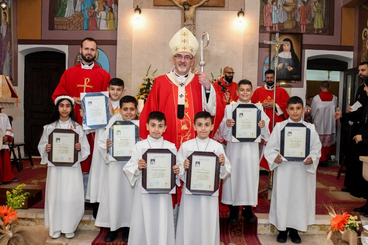 البطريرك اللاتيني بيتسابالا يقوم بزيارة رعوية إلى رفيديا ومدينة نابلس