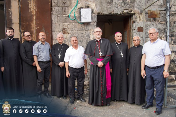 البطريرك اللاتيني بيتسابالا يزور مخيم جنين والمحافظة متفقدا ومتضامنا