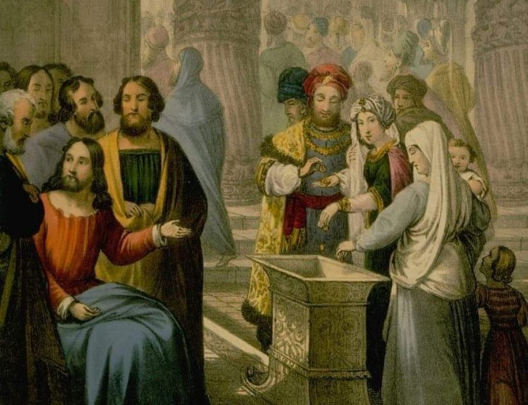 فلس الأرملة والعطاء لله -  لوقا ٢١: ١-٤