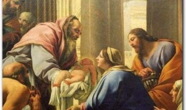 يوسف ومريم يُقدِّمان يسوع إلى الهيكل في القدس - لوقا ٢: ٢٢-٣٥