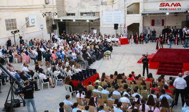 البطريرك يوحنا العاشر يشارك في احتفالية اليوبيل الألماسي للمدرسة الثانوية الوطنية في اللاذقية