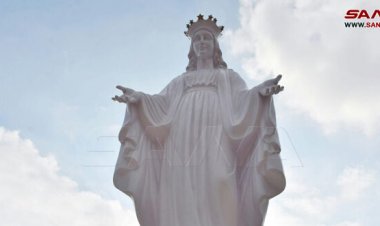 افتتاح صرح سيدة الشرق في بلدة الحواش بريف حمص السوري