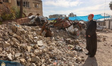 بطريرك القدس للاتين يختتم زيارته التضامنية في غزة