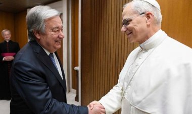 البابا لاوُن الرابع عشر يستقبل الأمين العام للأمم المتحدة