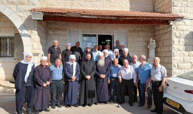 لقاء أخويّ في ديوان كنيسة اللاتين في شفاعمرو بوفد معروفي رفيع لتهنئة الأب رامز الطوال بمناسبة تعيينه كاهنا للرعية