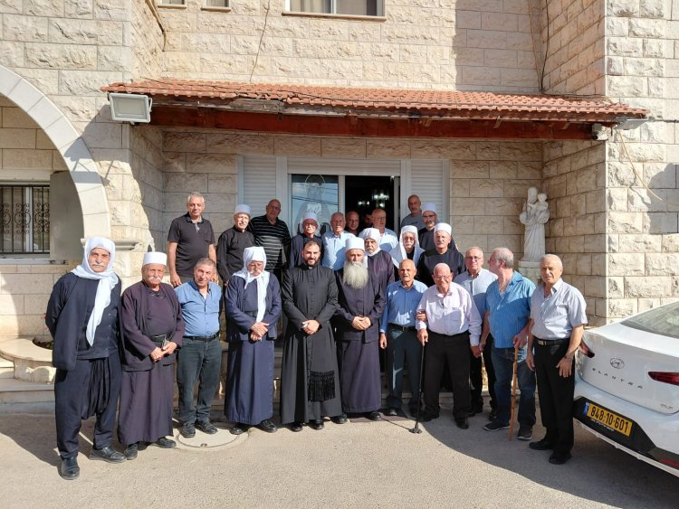 لقاء أخويّ في ديوان كنيسة اللاتين في شفاعمرو بوفد معروفي رفيع لتهنئة الأب رامز الطوال بمناسبة تعيينه كاهنا للرعية