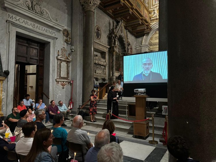 بطريرك القدس للاتين يشارك في أمسية صلاة في روما من أجل غزة