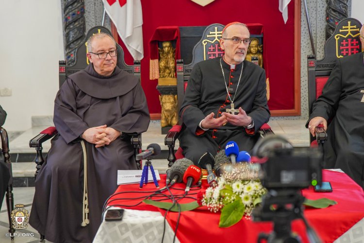 مؤتمر صحفي مشترك في ديوان البطريركية اللاتينية في القدس لتوضيح ترتيبات أسبوع الآلام