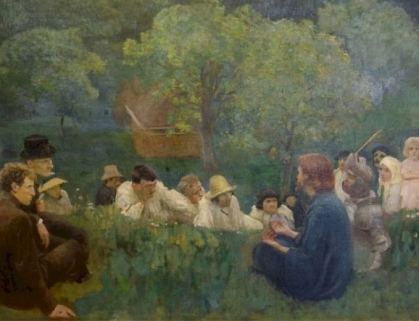 وكانَ مِنَ النَّاسِ جَمعٌ كثيرٌ يُصغي إِلَيه مَسْرورًا - مرقس ٣٥-٣٧