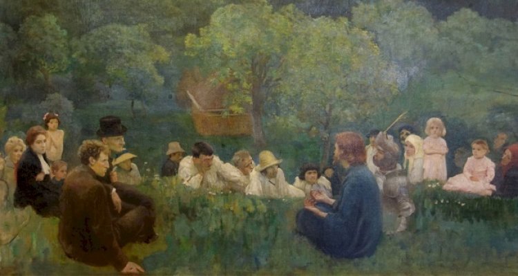 وكانَ مِنَ النَّاسِ جَمعٌ كثيرٌ يُصغي إِلَيه مَسْرورًا - مرقس ٣٥-٣٧